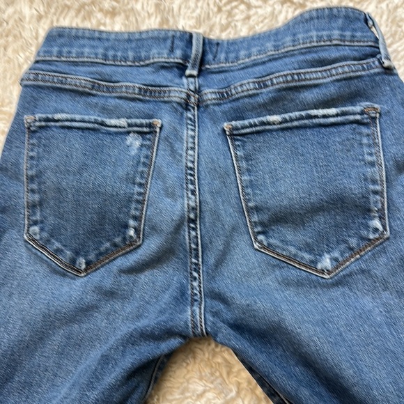 Abercrombie & Fitch Harper Low Rise Ankle Jeans 27/4 Blue Side Stripes Stretch - Picture 7 of 10